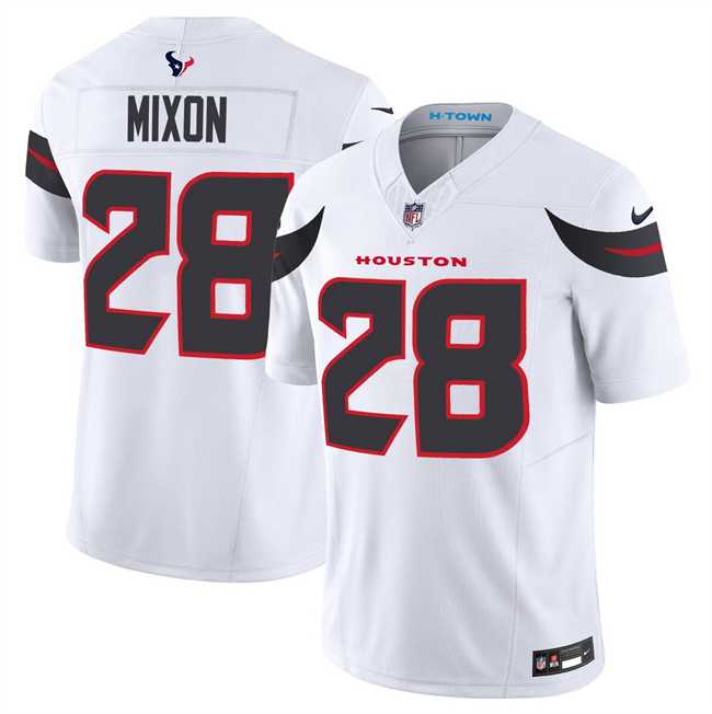 Men & Women & Youth Houston Texans #28 Joe Mixon White 2024 Vapor F.U.S.E. Limited Stitched Jersey->houston texans->NFL Jersey